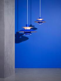 Lámpara de techo PH 5 Mini, Pantalla: metal recubierto, Cable: cubierto en tela, Azul real, Ø 30 x Al 16 cm