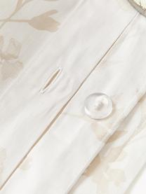 Federa in raso di cotone con motivo jacquard Hurley, Bianco crema, beige chiaro, Larg. 50 x Lung. 80 cm