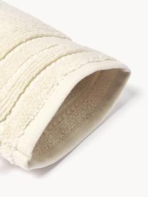 Washandjes Luxe met gestreepte rand, 2 stuks, Gebroken wit, Washandjes, B 16 x L 22 cm