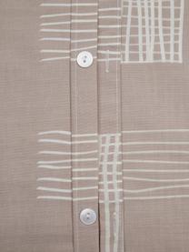 Vzorovaný obliečka na vankúš z organickej bavlny Tenzin, 2 ks, Hnedá, béžová, Š 40 x D 80 cm