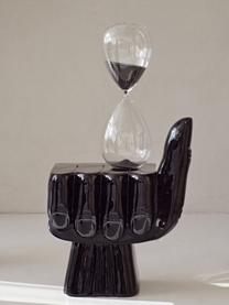 Glas-Sanduhr Ball, 90 Minuten, Schwarz, Ø 14 x H 30 cm