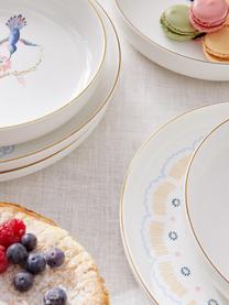 Sada mělkých talířů Flamboyant, 4 díly, Porcelán, Více barev se zlatým okrajem, Ø 26 cm, V 3 cm