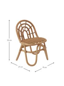 Kinder-Stuhl Rainbow aus Rattan, 100 % Rattan, Hellbraun, B 31 x T 27 cm