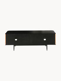 Mueble TV Linea, Estructura: tablero de fibras de dens, Patas: metal pintado, Negro, roble, An 130 x Al 43 cm