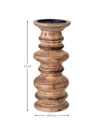 Świecznik Stili, Drewno mangowe, Brązowy, Ø 10 x W 25 cm