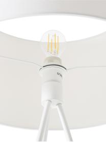 Tripod Stehlampe Cella mit Stoffschirm, Lampenschirm: Baumwollgemisch, Lampenfuß: Metall, pulverbeschichtet, Weiß, H 158 cm