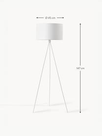 Lampadaire trépied scandi Cella, Blanc, haut. 158 cm