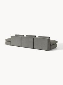 Modulares XL-Sofa Felix (3-Sitzer) mit Hocker, Bezug: 100 % Polyester Der strap, Gestell: Massives Kiefern- und Fic, Webstoff Dunkelgrau, B 360 x T 140 cm