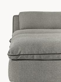 Modulares XL-Sofa Felix (3-Sitzer) mit Hocker, Bezug: 100 % Polyester Der strap, Gestell: Massives Kiefern- und Fic, Füße: Kunststoff Dieses Produkt, Webstoff Dunkelgrau, B 360 x T 140 cm