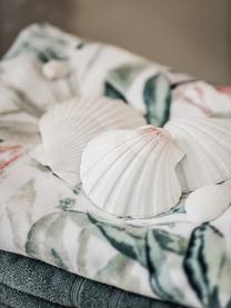 Asciugamano con motivo tropicale Foglia, Cotone, Bianco, multicolore, Asciugamano per ospiti