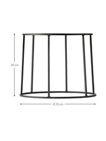 Stojak na doniczkę ze stali Wire Base, Stal malowana proszkowo, Czarny, Ø 23 x W 20 cm