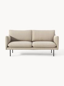 Sofa Moby (2-Sitzer), Bezug: Polyester Der hochwertige, Gestell: Massives Kiefernholz, FSC, Füße: Metall, pulverbeschichtet, Webstoff Beige, B 170 x T 95 cm