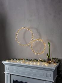 Ghirlanda natalizia a LED con funzione timer Winny, Ø 38 cm, Cornice: metallo, Dorato, Ø 38 cm