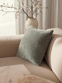 Poszewka na poduszkę z szenilu Beckett, 100% poliester, Zielony, S 45 x D 45 cm