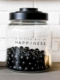 Bote decorativo Happiness, Transparente, Ø 16 x Al 21 cm, 2,5 L