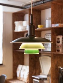 Lámpara de techo PH 3½-3, Pantalla: aluminio recubierto, Cable: cubierto en tela, Verde, cobre, Ø 33 x Al 31 cm