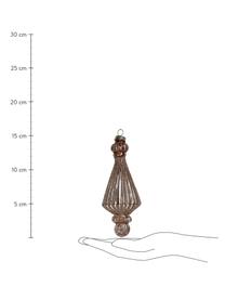 Ozdoby na stromeček Baroque, 2 ks, Sklo, Zlatá, Ø 6 cm, V 16 cm