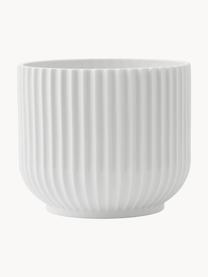 Cache-pot en porcelaine Lyngby, haut. 13 cm, Porcelaine, Blanc, Ø 15 x haut. 13 cm