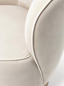 Fauteuil cocktail en velours Olivia, Velours beige, larg. 70 x prof. 70 cm