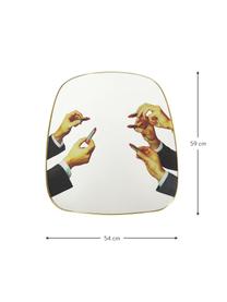 Design wandspiegel Lipsticks, Frame: MDF, Handen met lippenstift, B 54 x H 59 cm