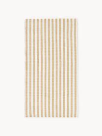 Tapis d'intérieur/extérieur tissé à la main Lyla, 100 % polyester, certifié GRS, Blanc, ocre, larg. 80 x long. 150 cm (taille XS)