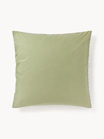 Dwustronna pościel z tkaniny typu seersucker Esme, Zielony, 200 x 200 cm + 2 poduszki 80 x 80 cm
