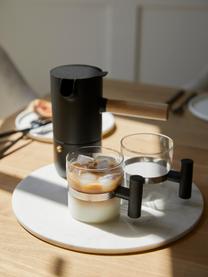Espressozubereiter Collar in Schwarz matt, Behälter: Edelstahl, Teflon beschic, Griff: Gummibaumholz, Behälter: Schwarz, matt<br>Griff: Hellbraun, 340 ml