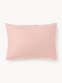 Funda de almohada de satén Flori, Rosa palo, multicolor, An 45 x L 110 cm