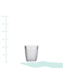 Wassergläser Arlequin mit Reliefmuster, 6er-Set, Glas, Transparent, 250 ml