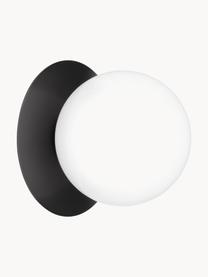 Exteriérové nástenné svietidlo Liila, Čierna, biela, Ø 17 x V 17 cm