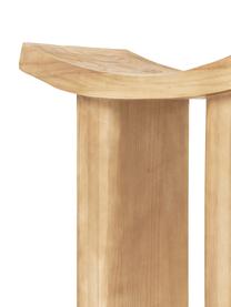 Stołek z drewna paulowni Japan, Drewno paulowni, Beżowy, S 50 x W 45 cm