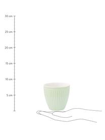 Tazza senza manico fatta a mano Alice 2 pz, Gres, Verde menta, Ø 10 x Alt. 9 cm