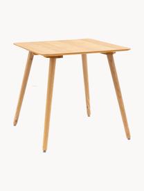 Mesa de comedor de madera Hatfield, 77 x 77 cm, Tablero: chapa de roble, madera de, Patas: tablero de fibra de densi, Madera de roble, An 77 x F 77 cm