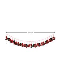 Calendrier de l'Avent Merry X-Mas, Polyester, coton, Vert, rouge, noir, long. 270 cm