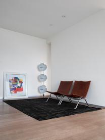 Teppich Perriers mit Hoch-Tief-Effekt, 100 % Polyester, Schwarz, Dunkelgrau, B 80 x L 150 cm (Größe XS)