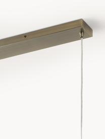 Grote hanglamp Hamilton, Frame: geborsteld metaal, Baldakijn: geborsteld metaal, Amberkleurig, B 81 x H 13 cm