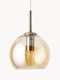 Grote hanglamp Hamilton, Frame: geborsteld metaal, Baldakijn: geborsteld metaal, Goudkleurig, B 81 x H 13 cm