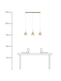 Große Pendelleuchte Hamilton, Gestell: Metall, gebürstet, Baldachin: Metall, gebürstet, Goldfarben, B 81 x H 13 cm