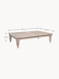 Salontafel Bali van teakhout, Teakhout, FSC-gecertificeerd, Teakhout, B 120 x H 30 cm