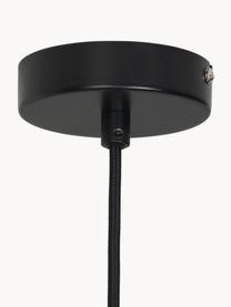 Kleine hanglamp Lolly, Baldakijn: gecoat metaal, Lampenkap: opaalglas, Wit, zwart, Ø 20 x H 34 cm