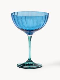 Champagnergläser Jazzy, 2 Stück, Glas, Blau, Türkisgrün, transparent, Ø 11 x H 16 cm, 210 ml