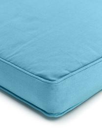 Cuscino sedia alto in cotone blu Zoey, Rivestimento: 100% cotone, Blu, Larg. 40 x Lung. 40 cm