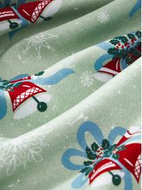 Kissenhülle Bells mit weihnachtlichem Motiv, Bezug: 100 % Baumwolle, Mehrfarbig, B 45 x L 45 cm