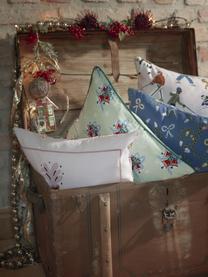 Kussenhoes Bells met kerstmotief, Bekleding: 100% katoen, Meerkleurig, B 45 x L 45 cm