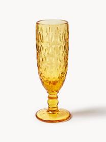 Champagneglazen Geometrie met structuurpatroon, set van 6, Glas, Meerkleurig, Ø 6 x H 18 cm, 160 ml