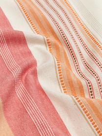 Hamamdoek Belize met franjes, 100% katoen, Roze, oranje, wit, B 100 x L 190 cm