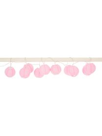 LED-Lichterkette Festival, 300 cm, 10 Lampions, Lampions: Papier, Rosa, L 300 cm