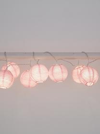 LED lichtslinger Festival, 300 cm, 10 lampions, Lampions: papier, Roze, L 300 cm