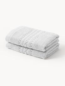 Asciugamano in varie misure Cordelia, Grigio chiaro, Telo bagno, Larg. 70 x Lung. 140 cm