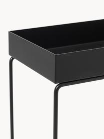 Übertopf Plant Box mit Ablage, Eisen, pulverbeschichtet, Schwarz, B 80 x H 75 cm